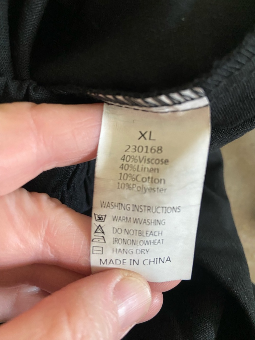 Women’s Straight Leg Drawstring Pants — Black - Picture 7 of 7